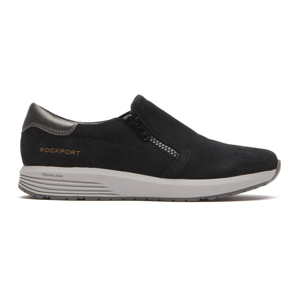 Sneakers Rockport Dama Trustride Prowalker Slip-On Negrii - Romania 7213-FZWYA